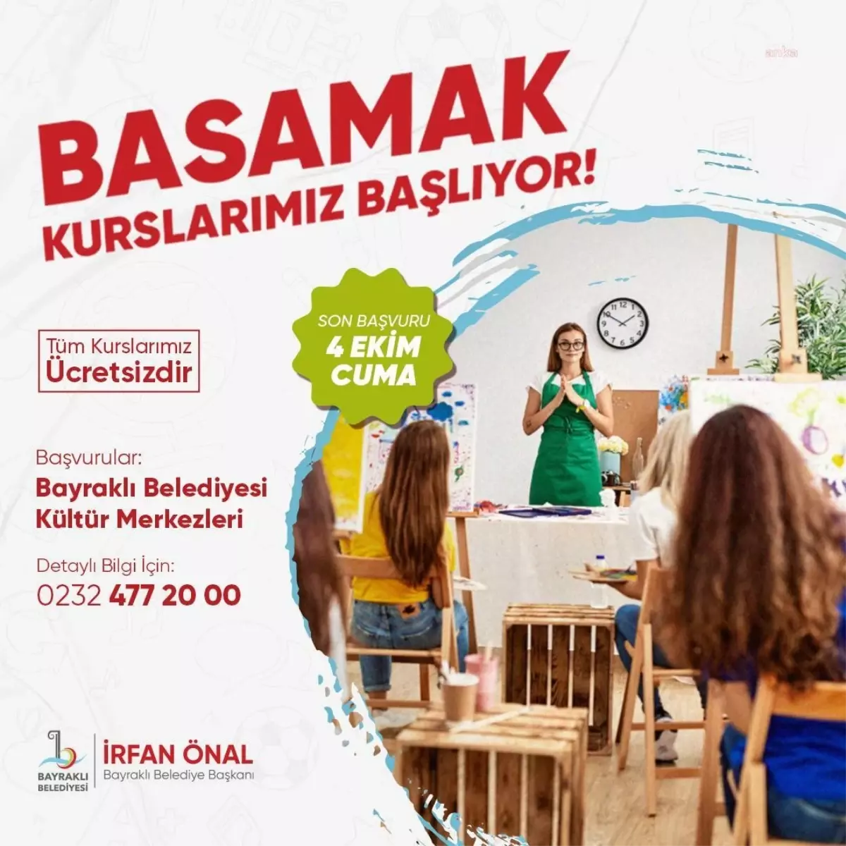 Bayraklı Belediyesi’nden Ücretsiz Kültür-Sanat Kursları