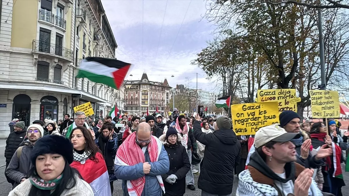 Cenevre’de İsrail’e Protesto